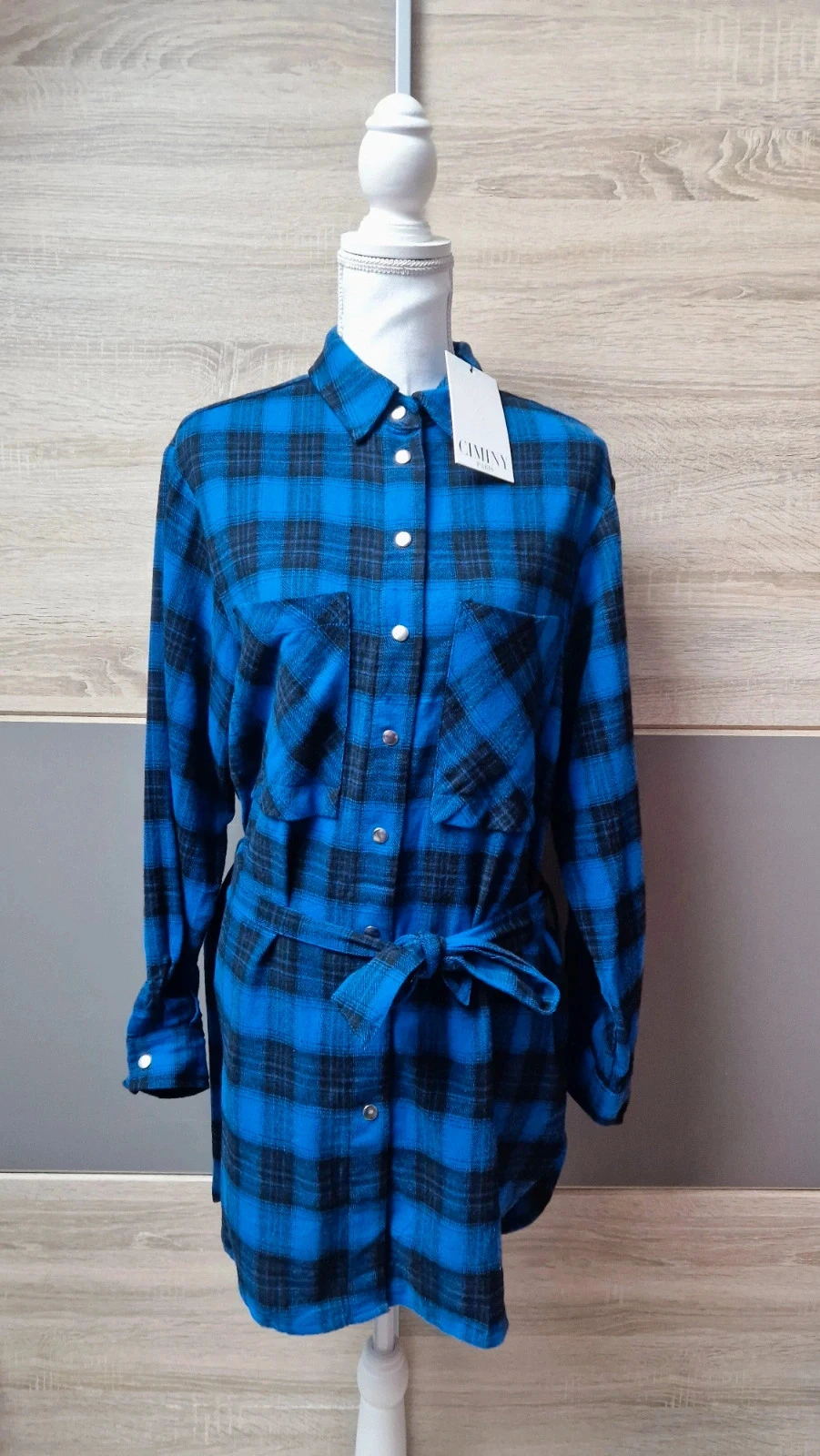 Robe chemise à carreaux